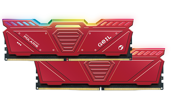 Memória DDR5 Geil Polaris, 32GB (2x16GB) 5600MHz, RGB, Red